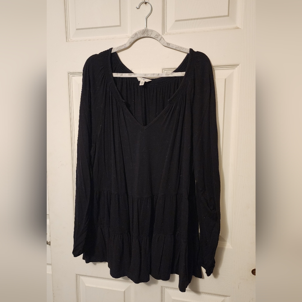 Terra & Sky Black Blouse
